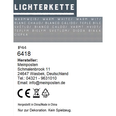 LED-Lichterkette 24 m – 768 LEDs, Timer & 8 Lichtmodi