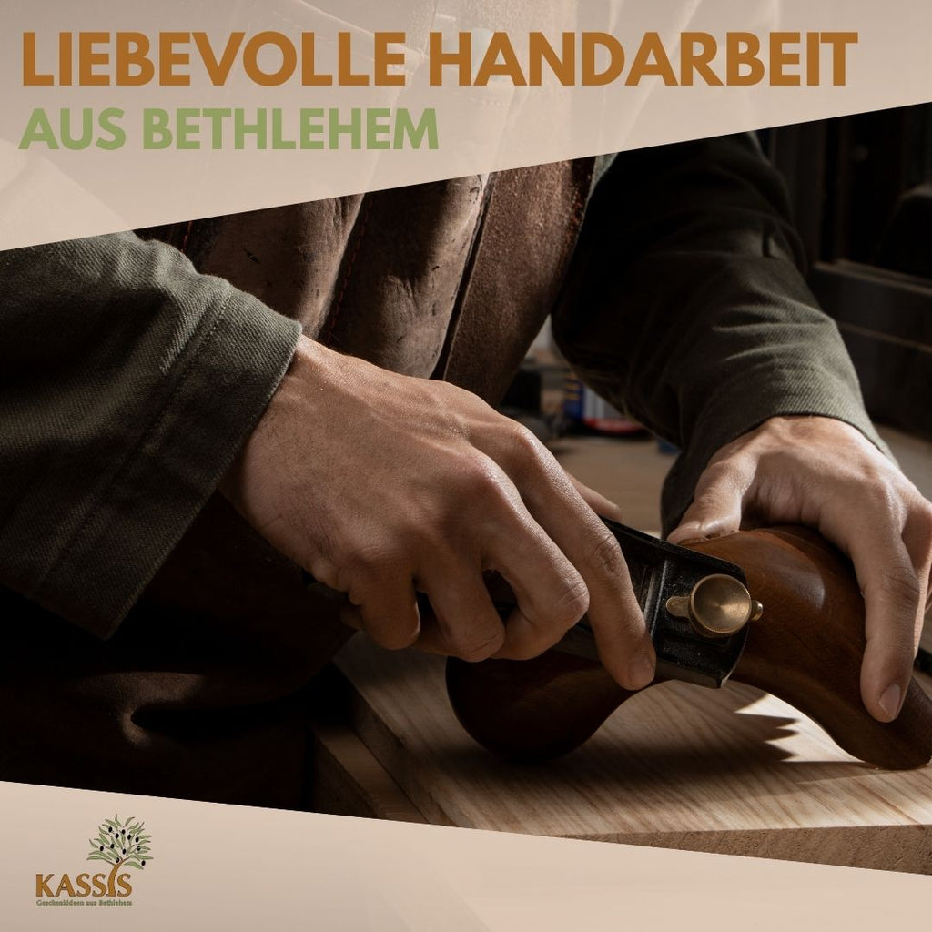 Olivenholz-Sternanhänger 8 cm – handgefertigt, ohne Gravur