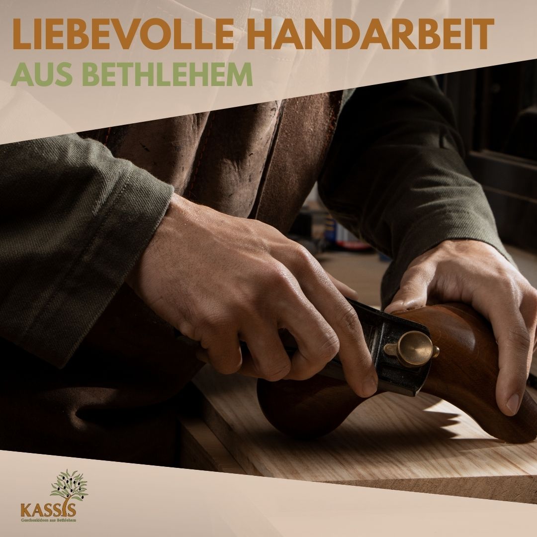 Olivenholz-Sternanhänger 8 cm – handgefertigt, ohne Gravur
