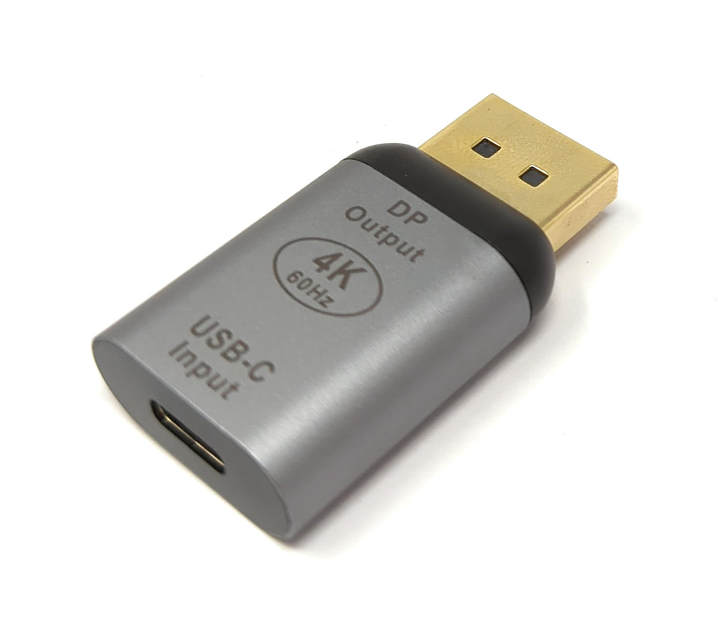 SYSTEM-S USB-C-auf-DisplayPort-Adapter – 4K/60 Hz, Grau