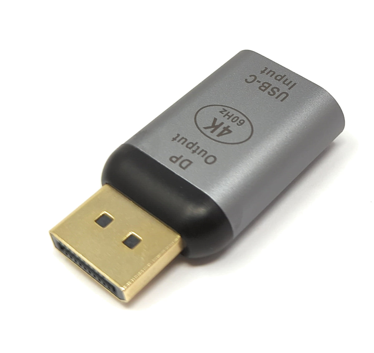 SYSTEM-S USB-C-auf-DisplayPort-Adapter – 4K/60 Hz, Grau