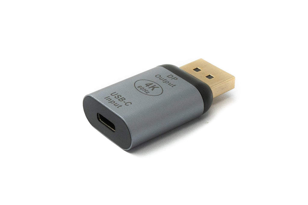 SYSTEM-S USB-C-auf-DisplayPort-Adapter – 4K/60 Hz, Grau