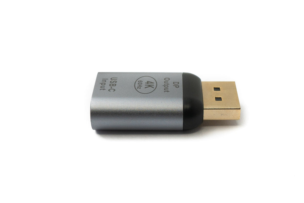 SYSTEM-S USB-C-auf-DisplayPort-Adapter – 4K/60 Hz, Grau