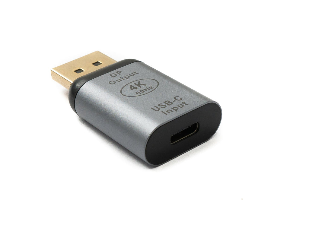 SYSTEM-S USB-C-auf-DisplayPort-Adapter – 4K/60 Hz, Grau