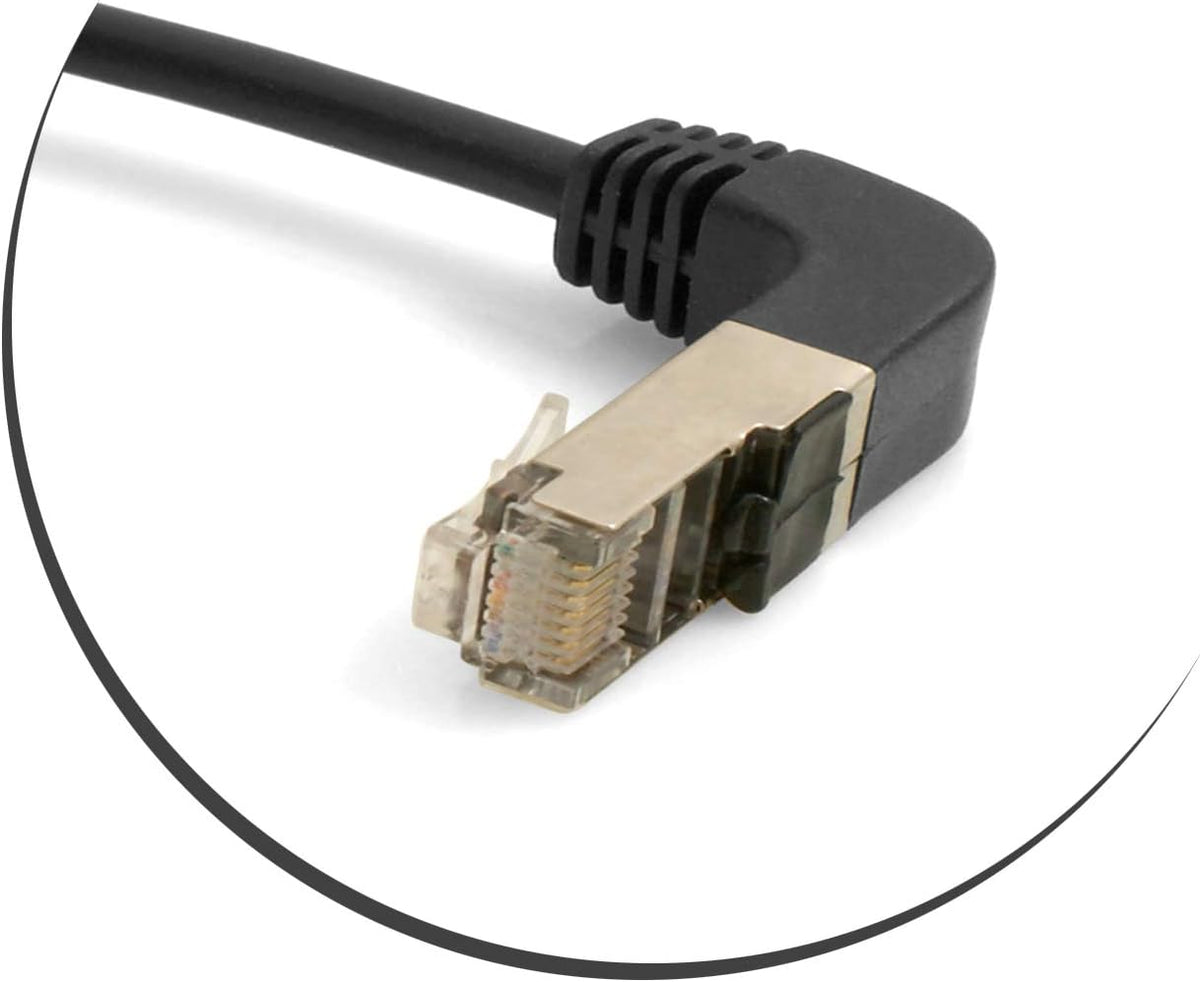 RJ45 Panel-Mount Kabel Cat 5e – 29 cm, 90° Winkel