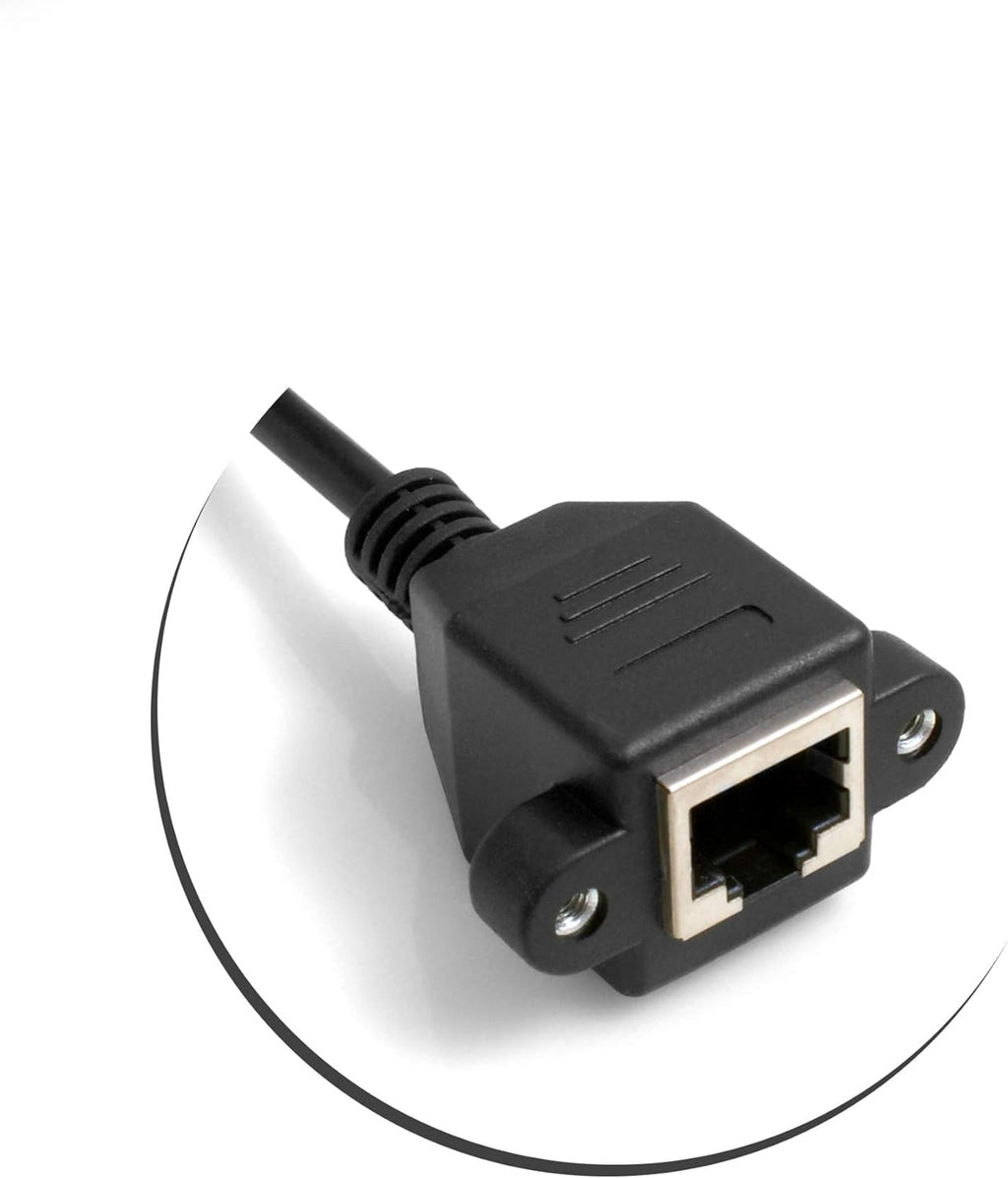 RJ45 Panel-Mount Kabel Cat 5e – 29 cm, 90° Winkel