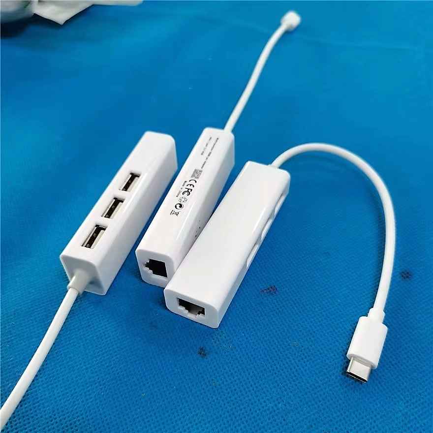 USB-C Hub mit RJ45 LAN & 3× USB-A – 10/100 Mbit/s