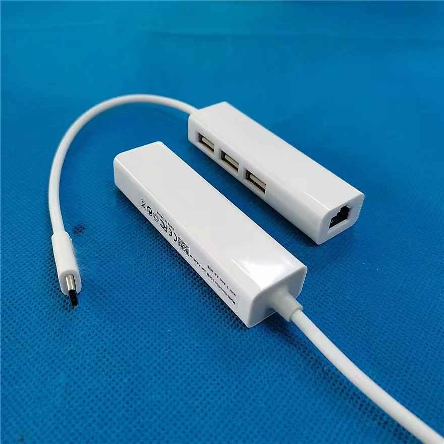 USB-C Hub mit RJ45 LAN & 3× USB-A – 10/100 Mbit/s