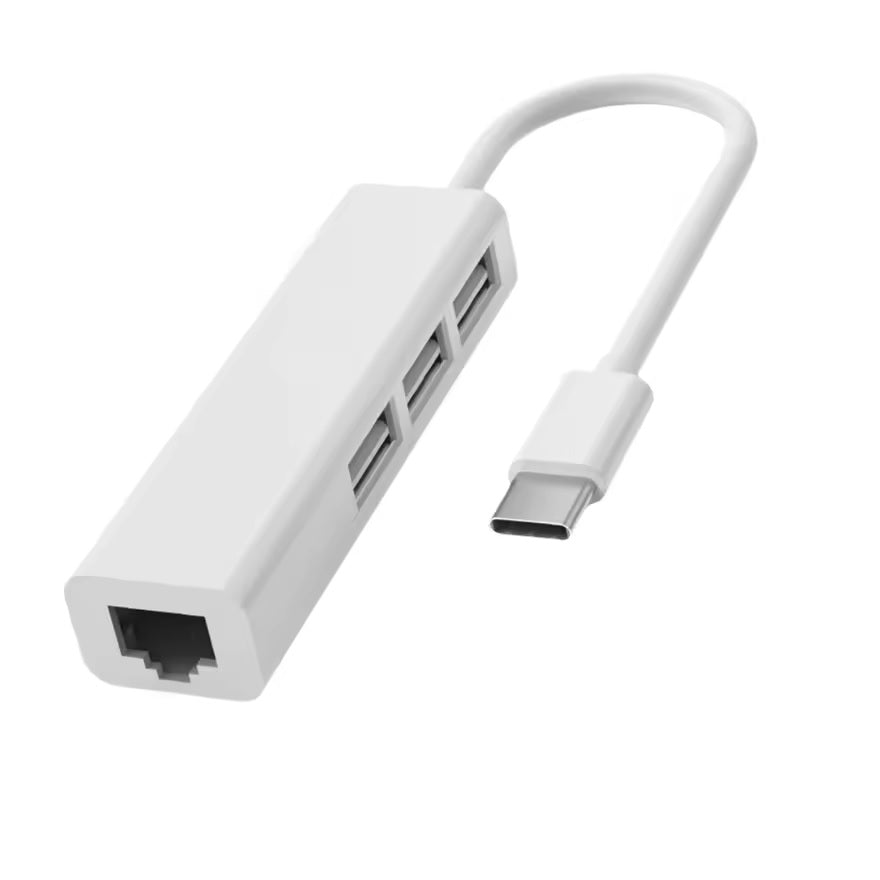 USB-C Hub mit RJ45 LAN & 3× USB-A – 10/100 Mbit/s