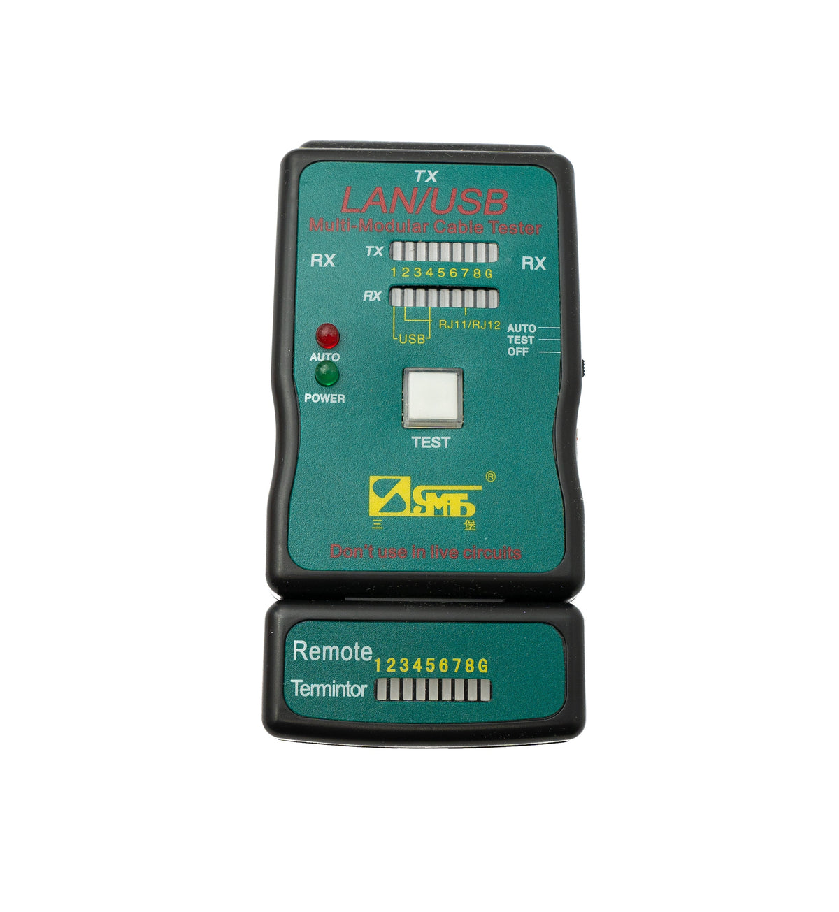 Netzwerk-Kabeltester RJ45/RJ11/RJ12 & USB mit Remote-Tester