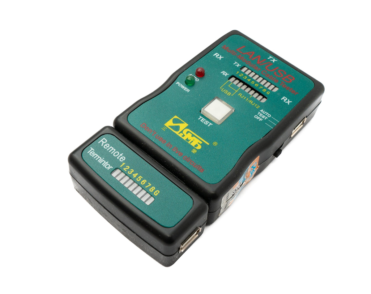Netzwerk-Kabeltester RJ45/RJ11/RJ12 & USB mit Remote-Tester