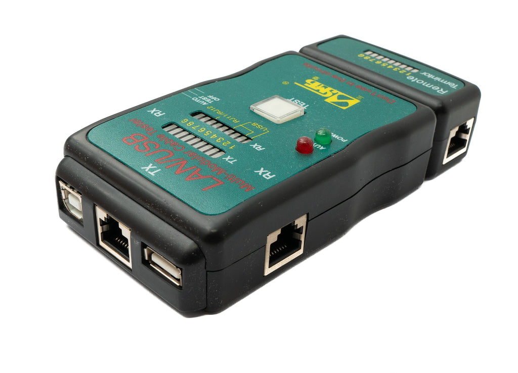 Netzwerk-Kabeltester RJ45/RJ11/RJ12 & USB mit Remote-Tester