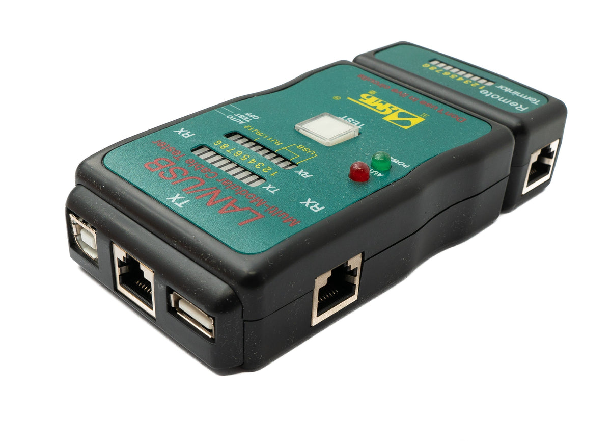 Netzwerk-Kabeltester RJ45/RJ11/RJ12 & USB mit Remote-Tester