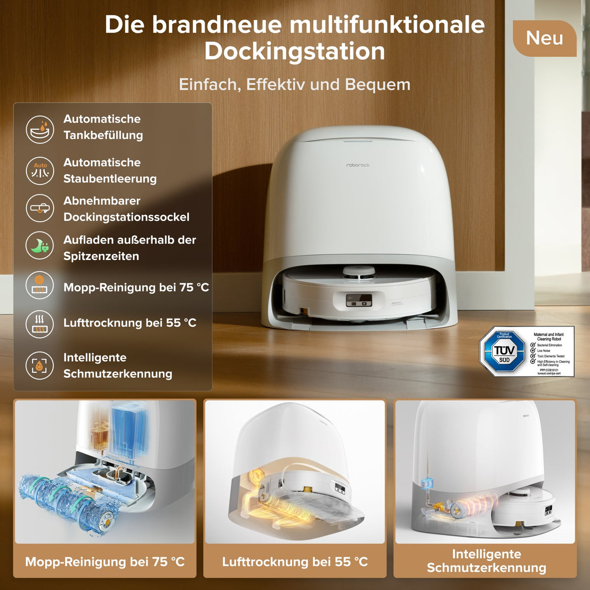 Roborock Qrevo Curv 2 Flow – Saug- & Wischroboter mit Station