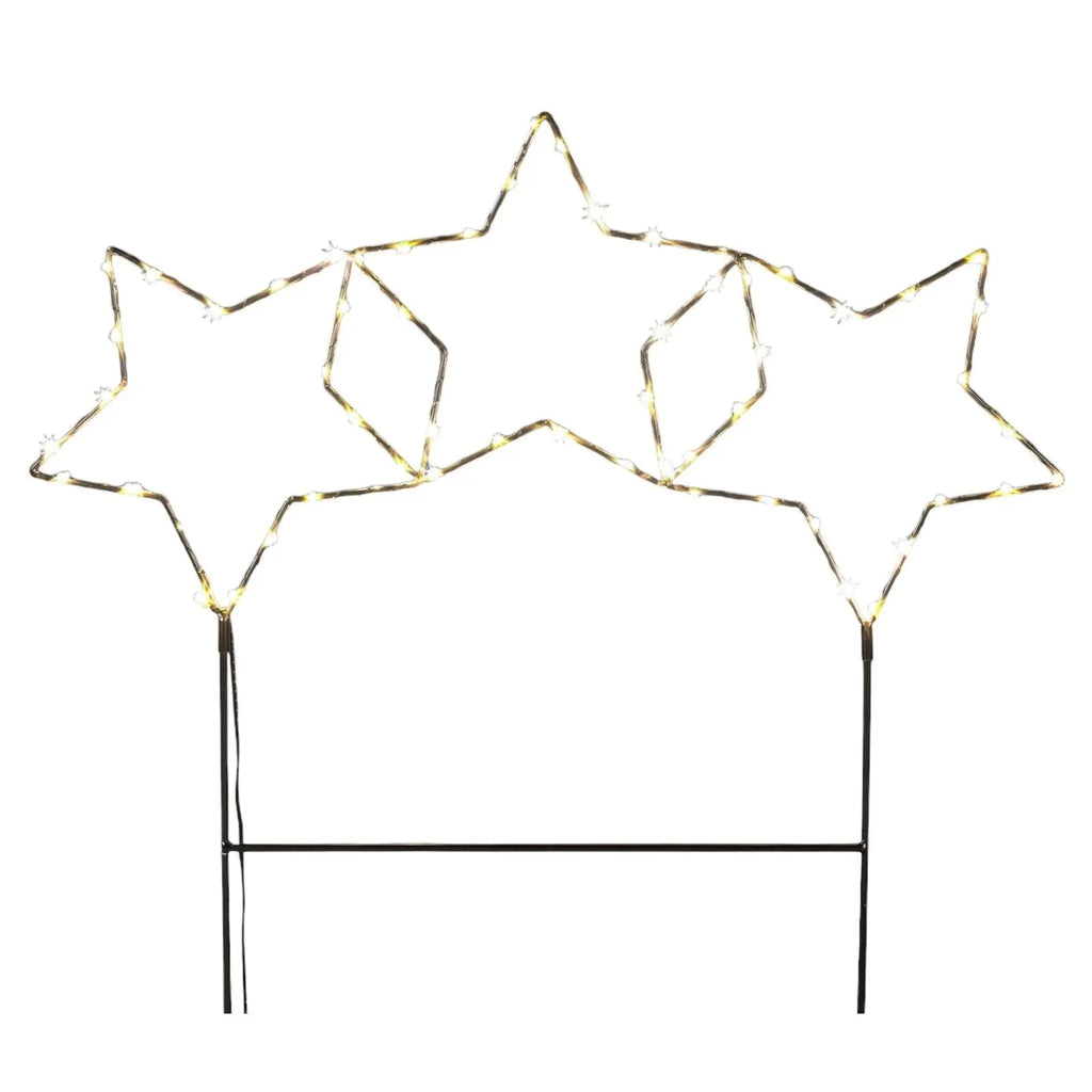 LED-Gartenstern 60 × 60 cm – 60 LEDs & 6h-Timer