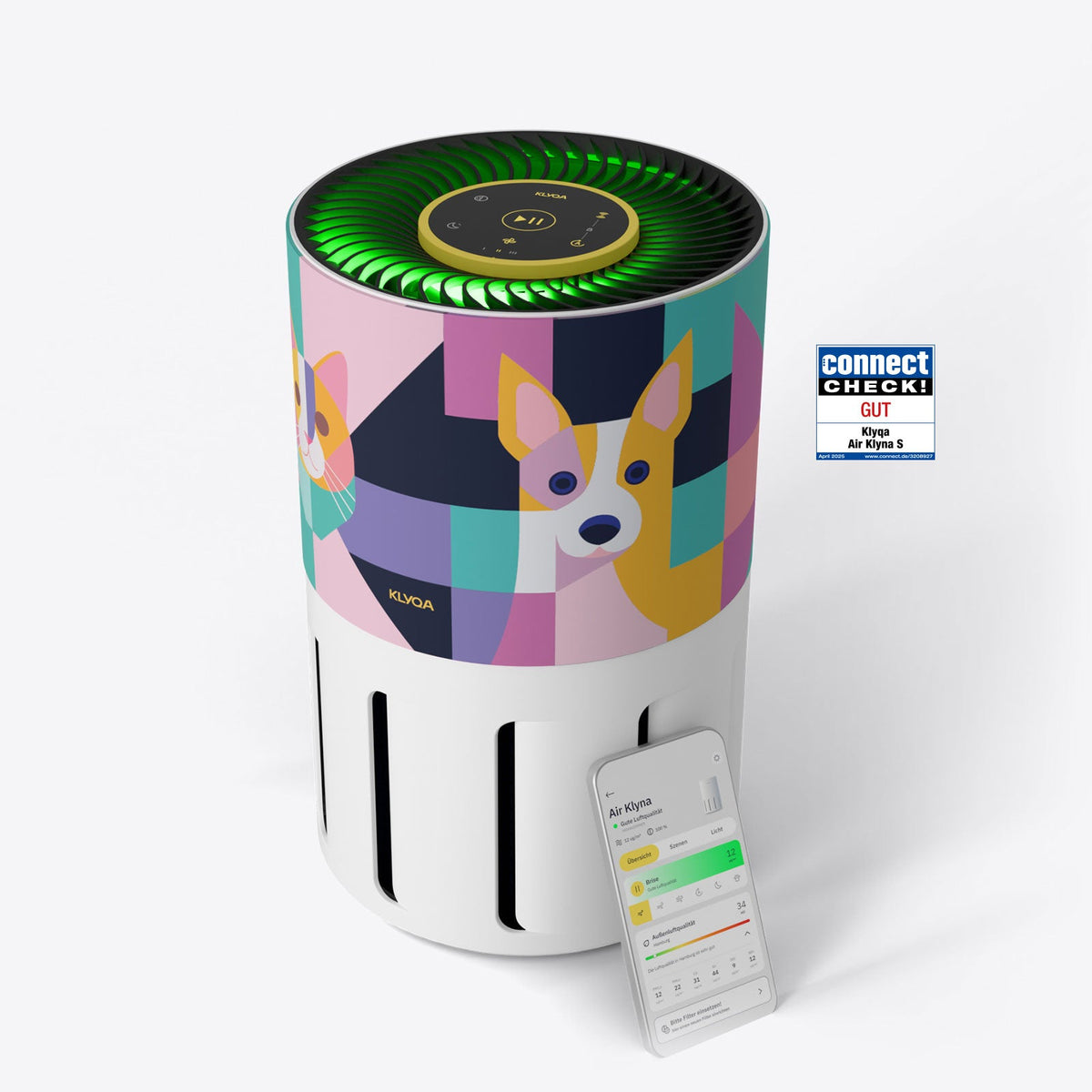Klyqa Air Klyna S – smarter Luftreiniger mit App & LED-Ring