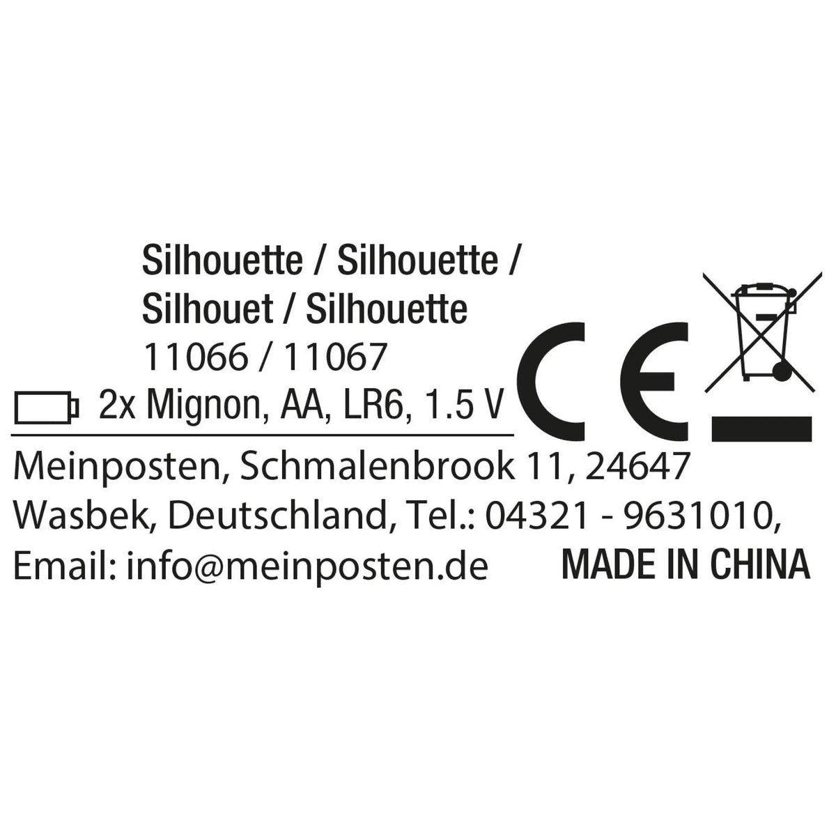 LED-Fenstersilhouette 30 cm – Herz oder Stern mit Kunstgrün