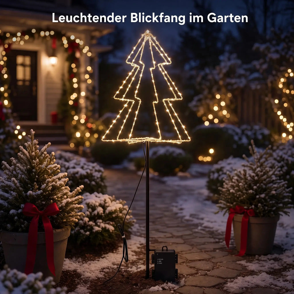 LED-Gartenstecker Tannenbaum – 80 cm, 52 LEDs & Timer