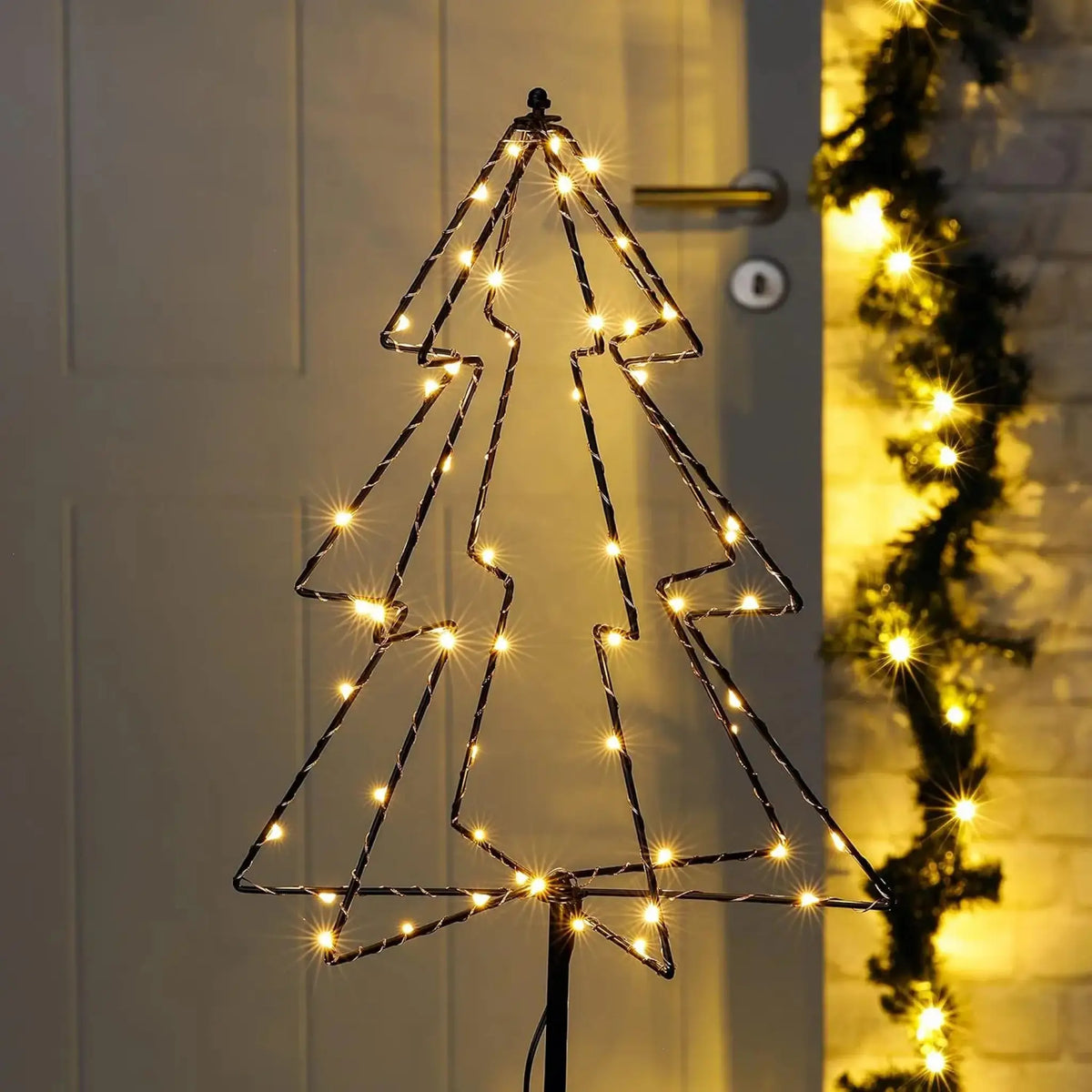 LED-Gartenstecker Tannenbaum – 80 cm, 52 LEDs & Timer