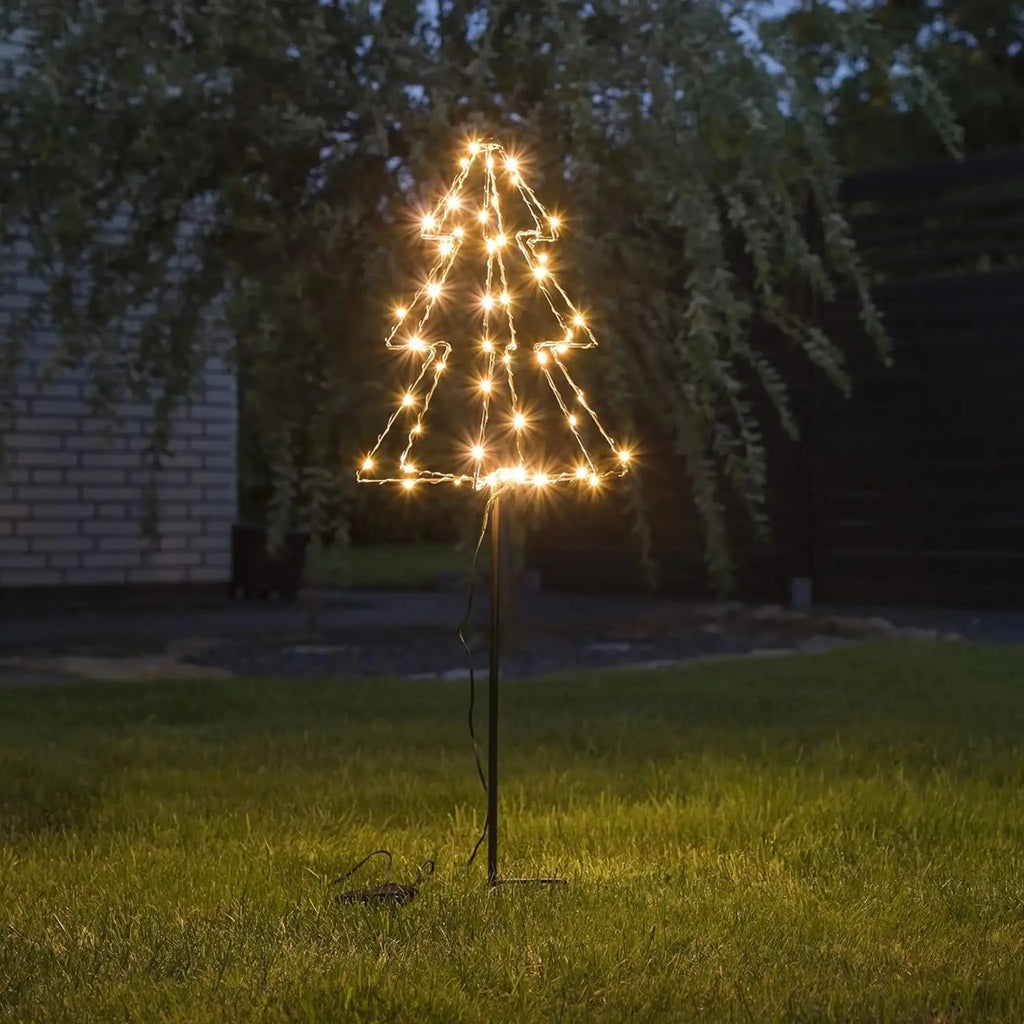 LED-Gartenstecker Tannenbaum – 80 cm, 52 LEDs & Timer