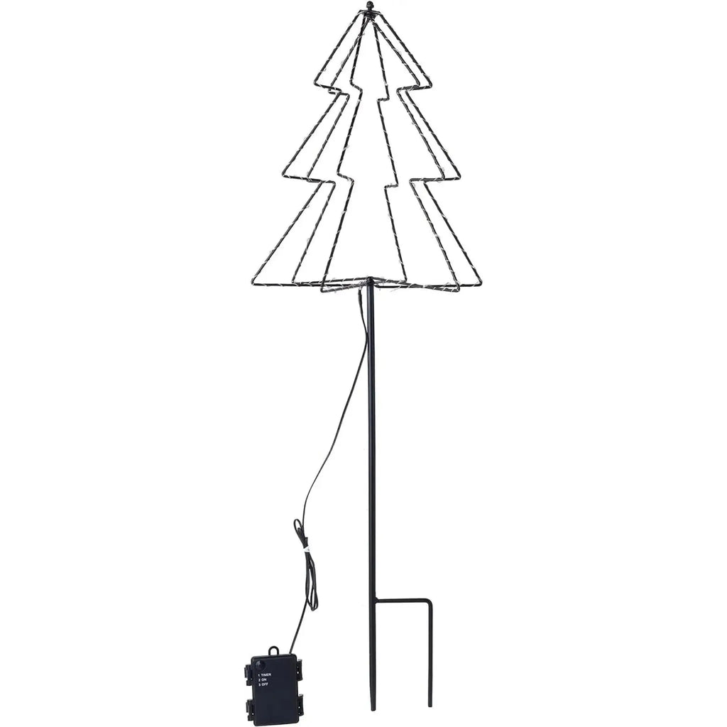 LED-Gartenstecker Tannenbaum – 80 cm, 52 LEDs & Timer