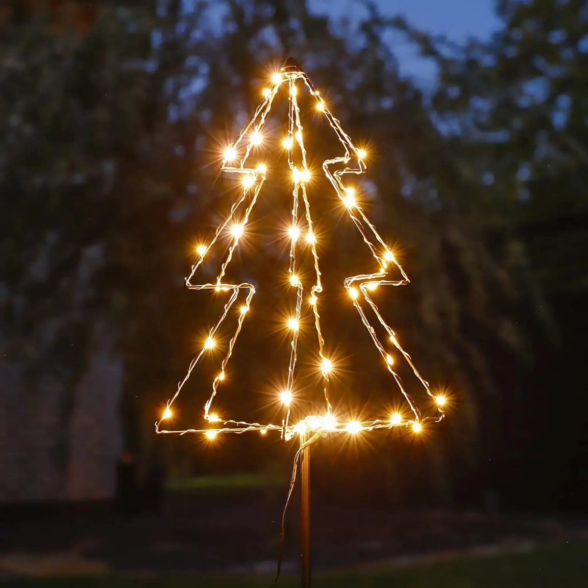 LED-Gartenstecker Tannenbaum – 80 cm, 52 LEDs & Timer