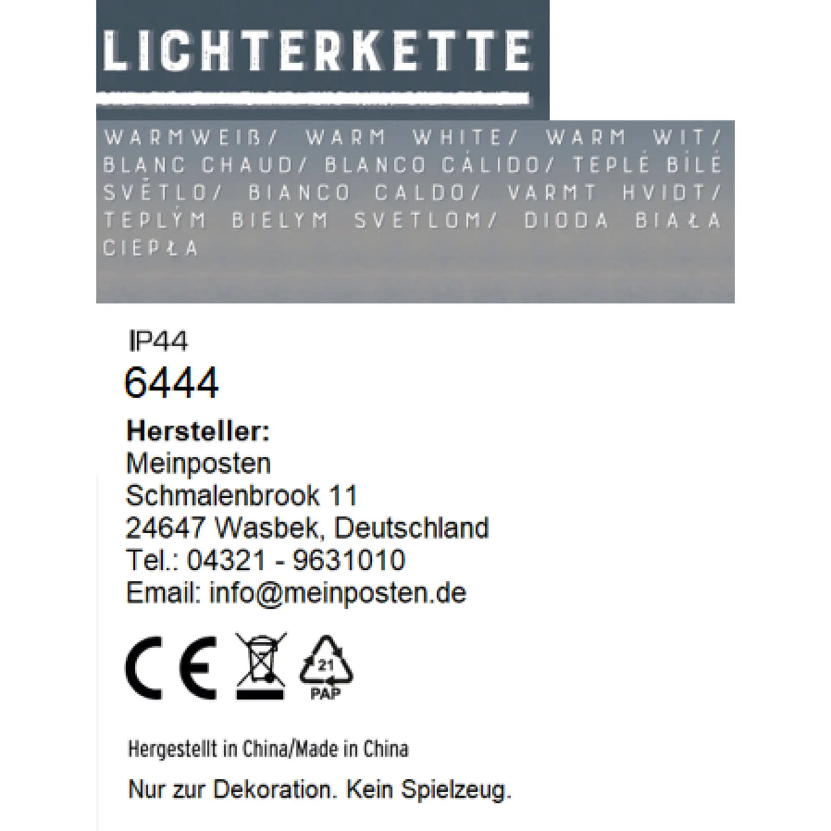 LED-Lichterkette 33 m – 1128 LEDs, Timer & 8 Lichtmodi