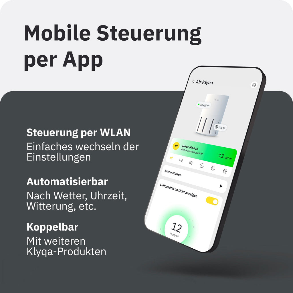 Klyqa Air Klyna S – smarter Luftreiniger mit App & LED-Ring