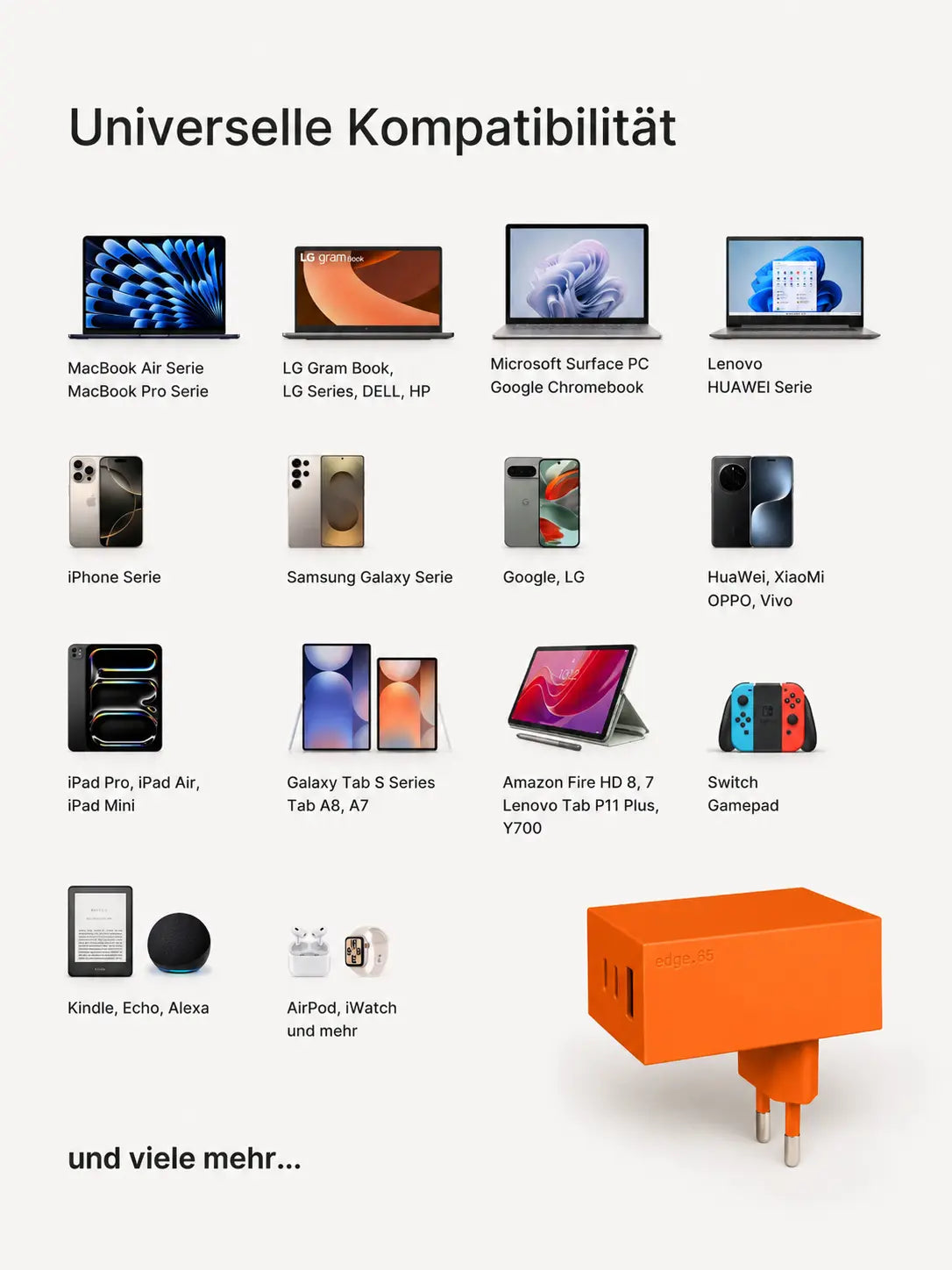 REDUCT edge.65 USB-Ladegerät – 65 W, Autumn