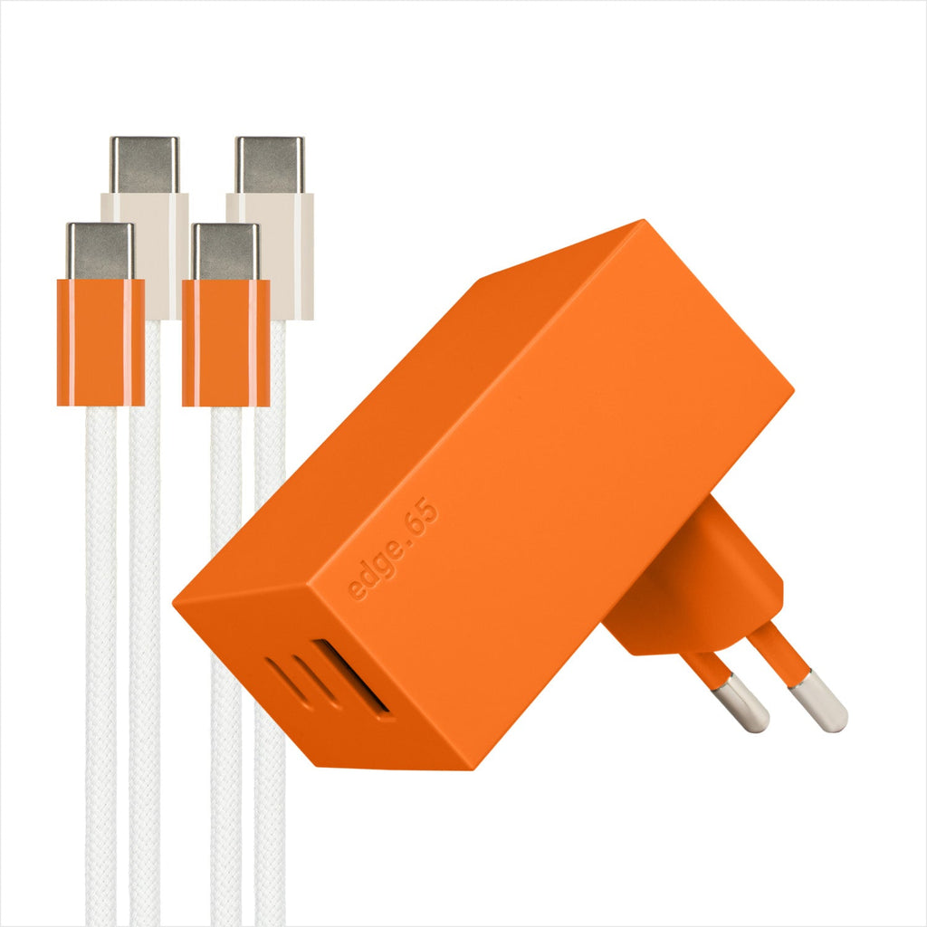 REDUCT edge.65 USB-C-Ladeset – 65 W & Kabel in Autumn + Dune