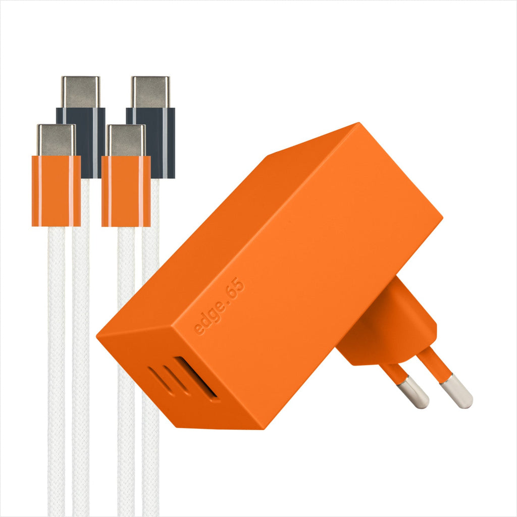 REDUCT edge.65 USB-C-Ladeset – 65 W & Kabel in Autumn + Midnight