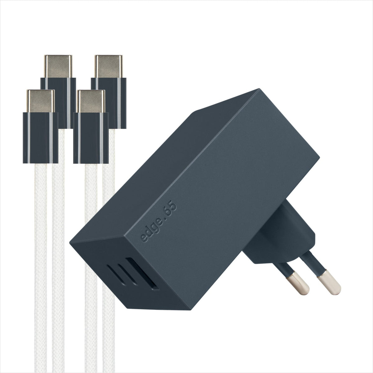 REDUCT edge.65 USB-C-Ladeset – 65 W & 2 Kabel in Midnight