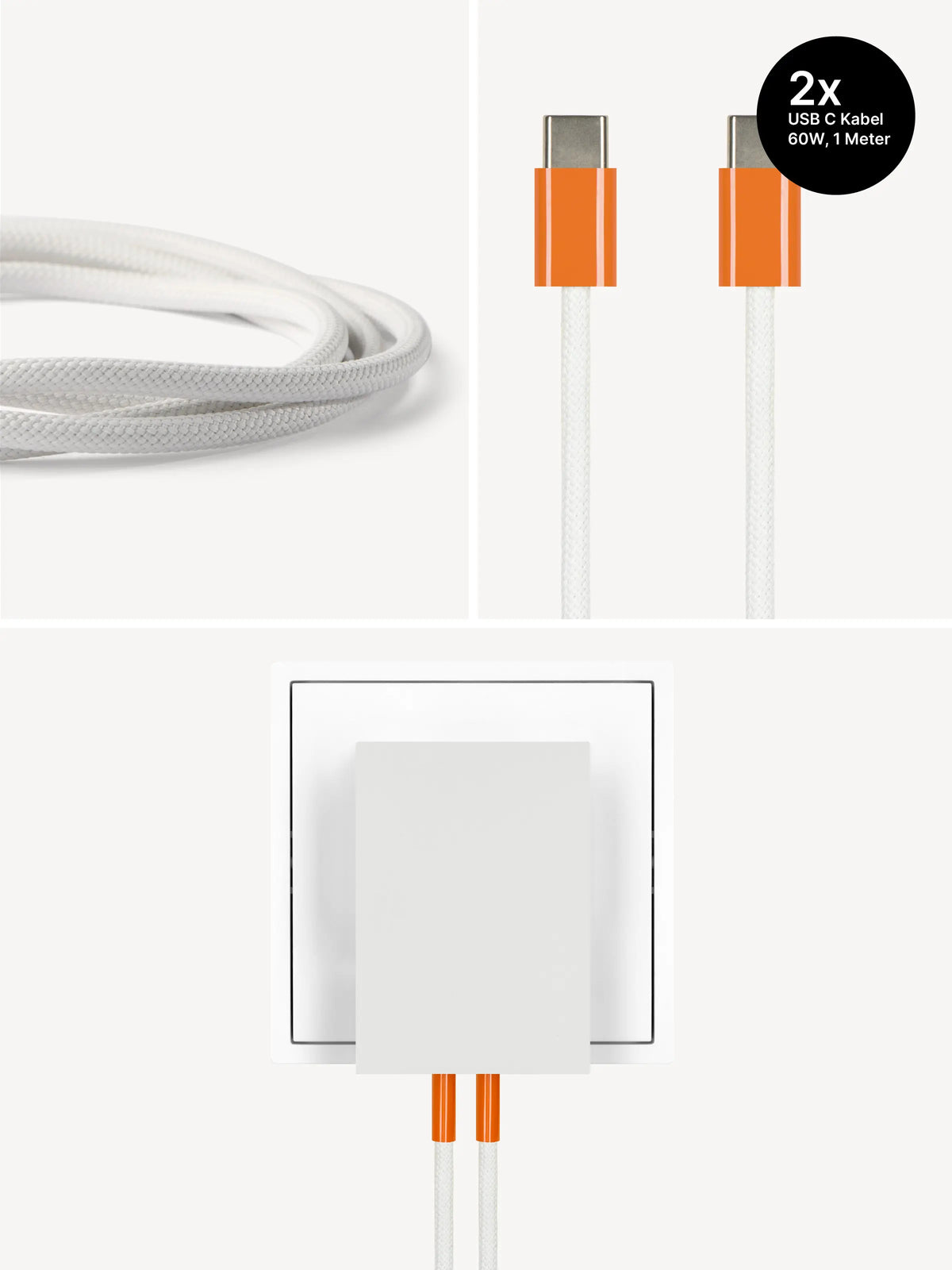 REDUCT edge.65 USB-C-Ladeset – 65 W & 2 Kabel in Autumn