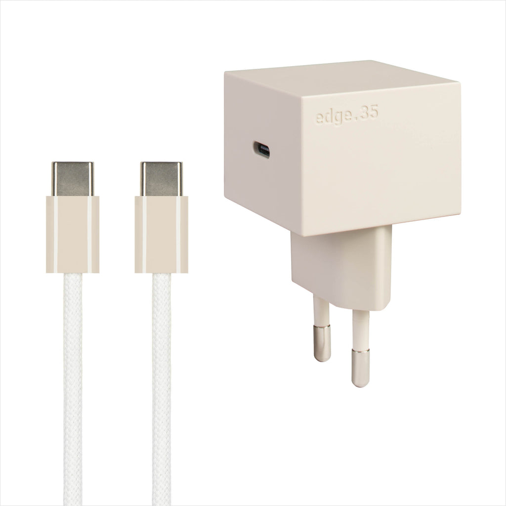 REDUCT edge.35 USB-C-Ladeset – 35 W & Kabel in Dune