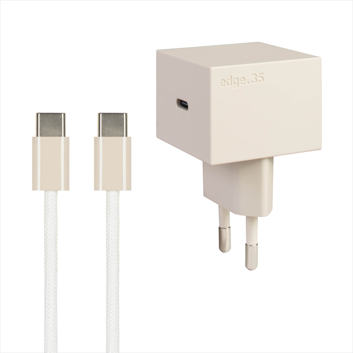 REDUCT edge.35 USB-C-Ladeset – 35 W & Kabel in Dune