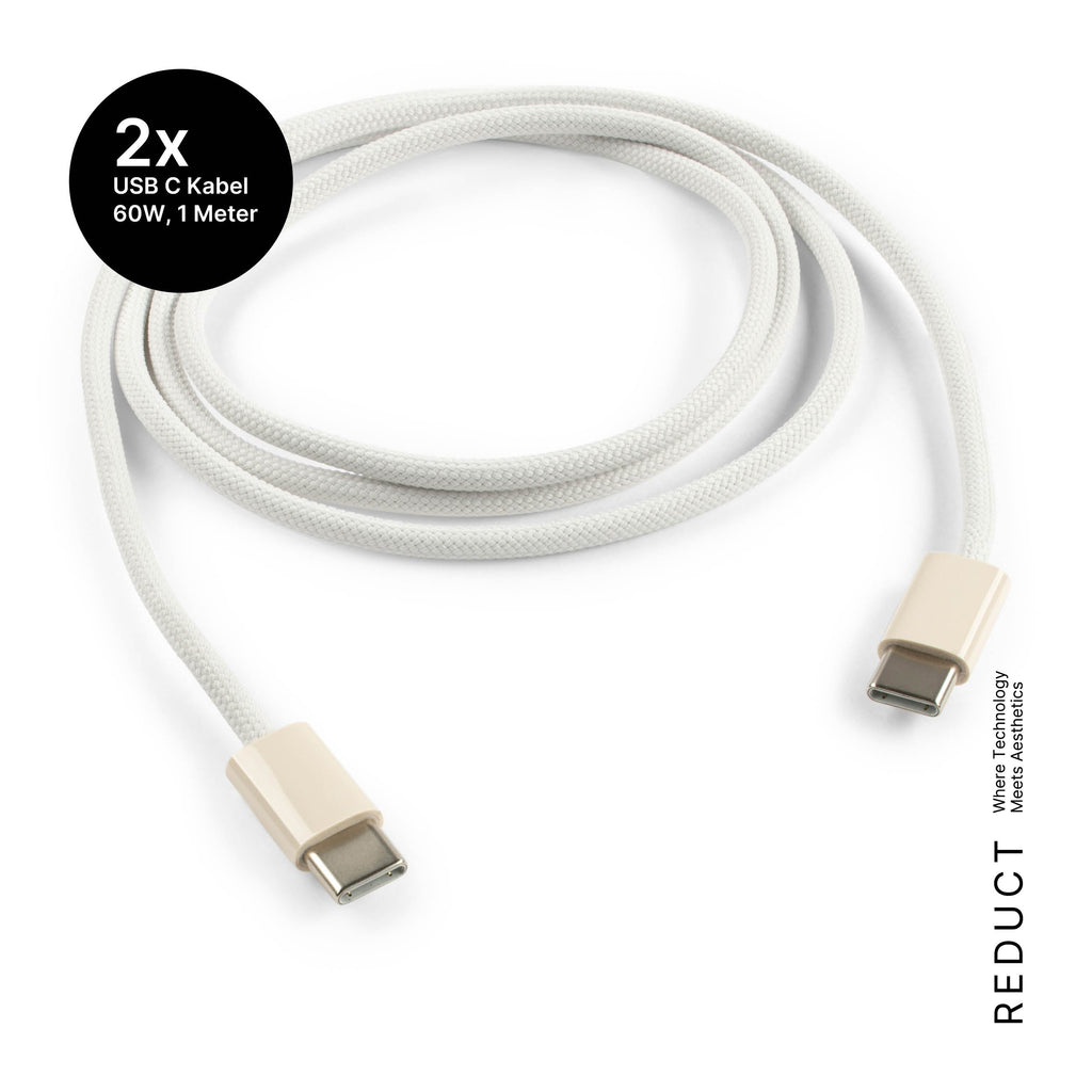 REDUCT edge.65 USB-C-Ladeset – 65 W & 2 Kabel in Dune