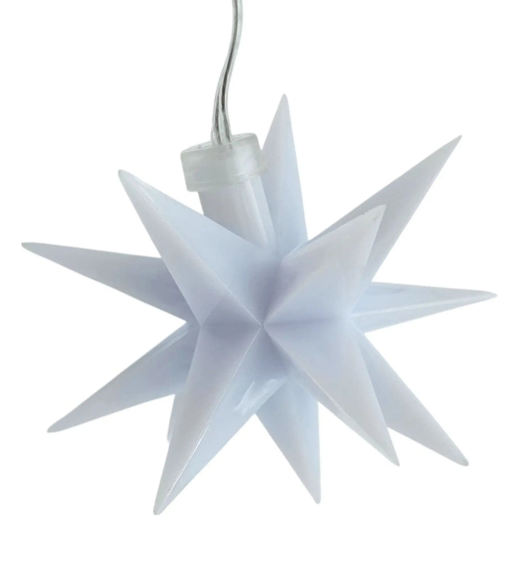 3D-LED-Stern 8 cm – warmweiß, Timer, Rot oder Weiß