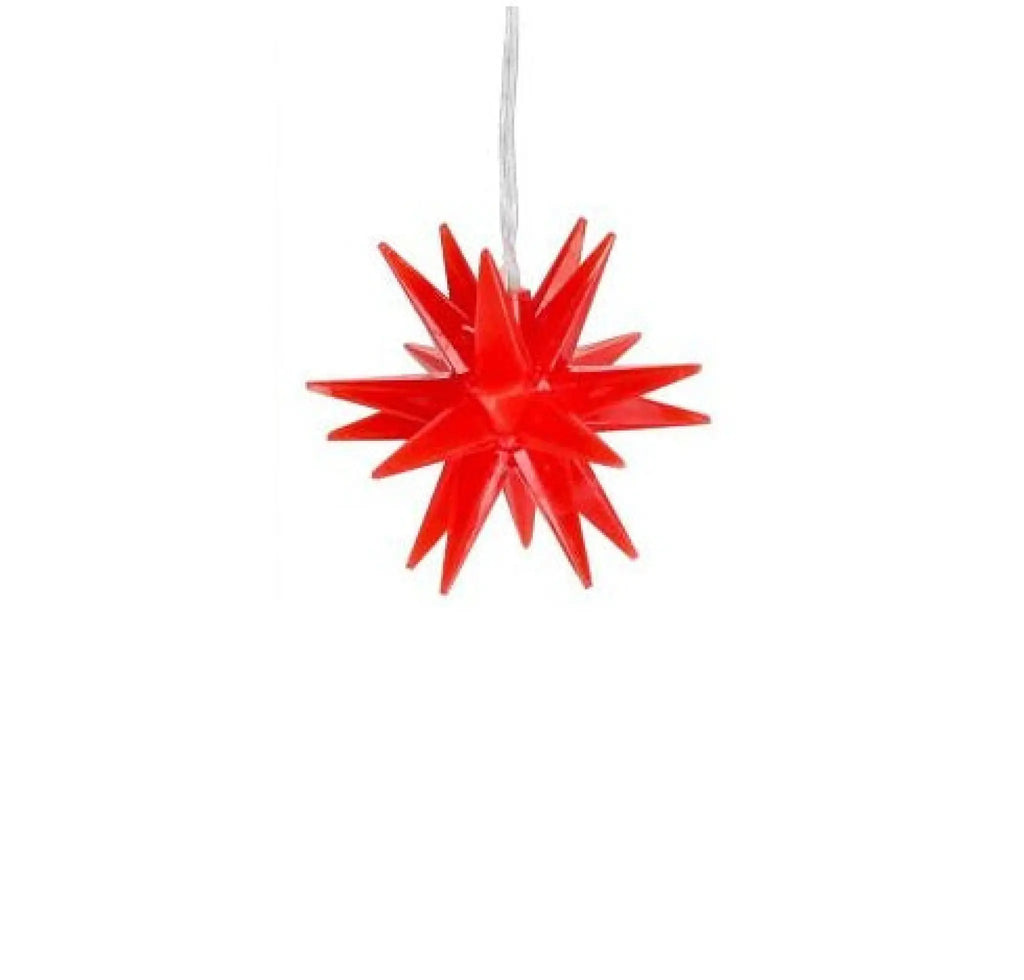3D-LED-Stern 8 cm – warmweiß, Timer, Rot oder Weiß