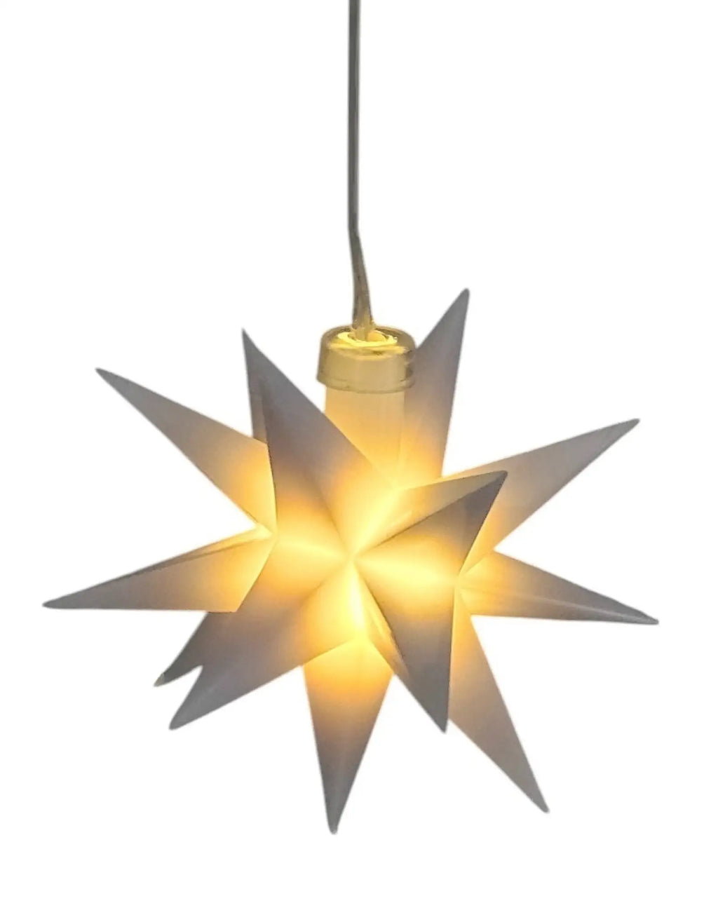 3D-LED-Stern 8 cm – warmweiß, Timer, Rot oder Weiß