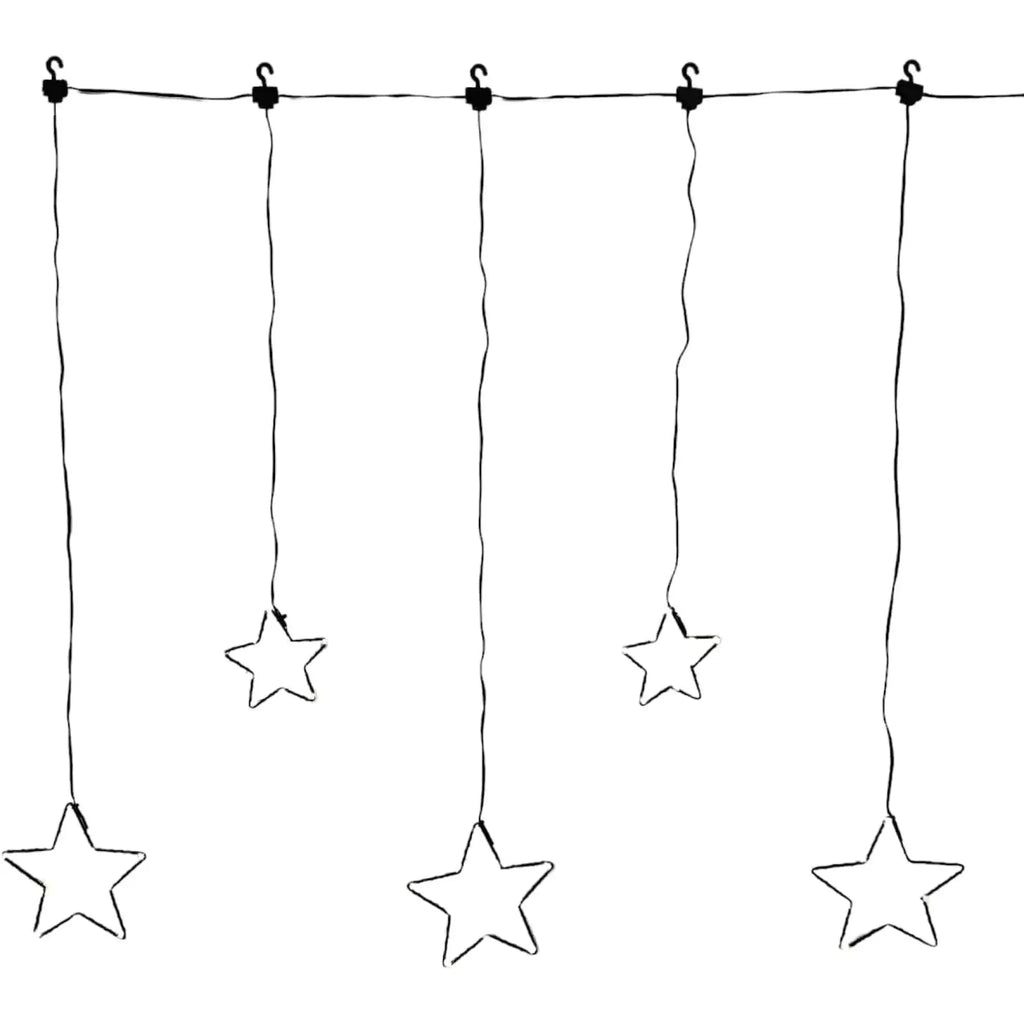 LED-Sternenvorhang 80 × 85 cm – 50 LEDs & 6h-Timer