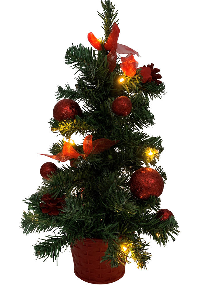 LED-Mini-Weihnachtsbaum 50 cm – geschmückt mit 20 LEDs