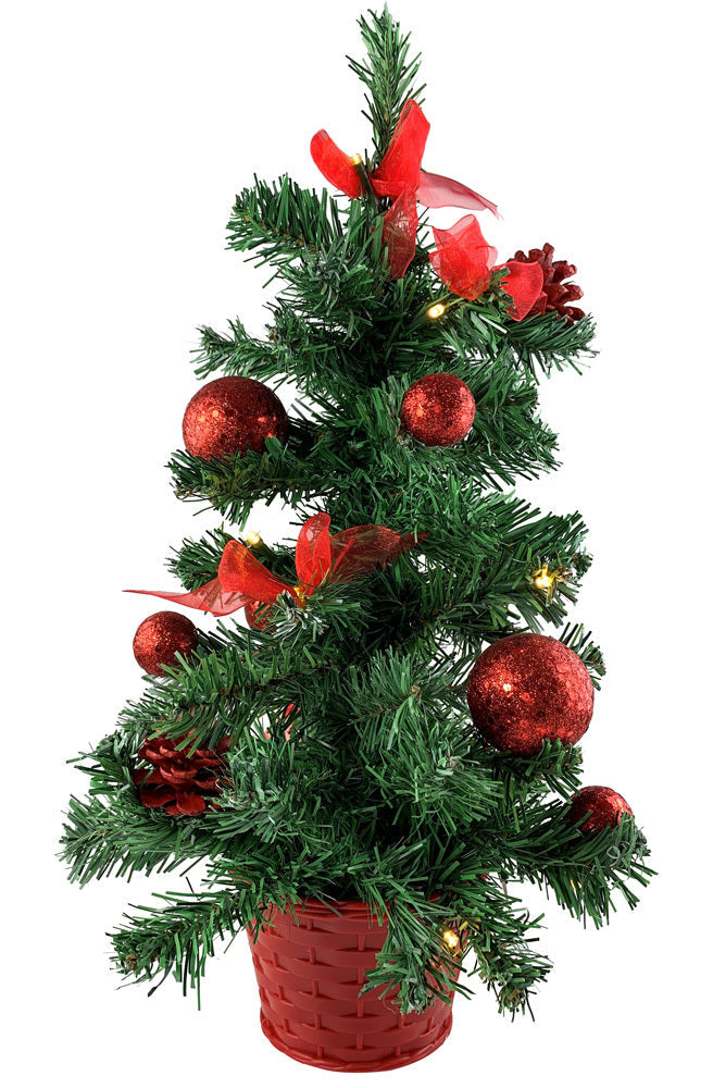 LED-Mini-Weihnachtsbaum 50 cm – geschmückt mit 20 LEDs