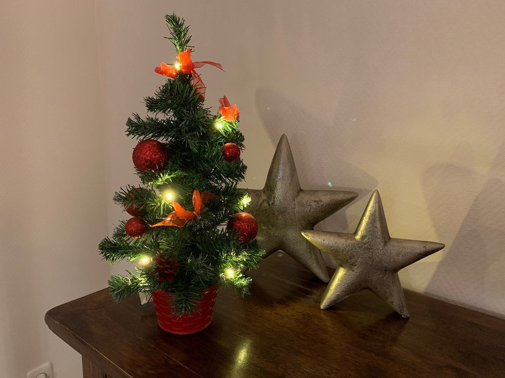 LED-Mini-Weihnachtsbaum 50 cm – geschmückt mit 20 LEDs